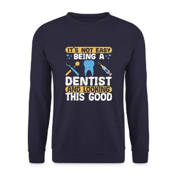 Gift for Dentist Dentist Dentist - Unisex Sweatshirt - navy - Front - Alina (178cm) & Michal (187cm)