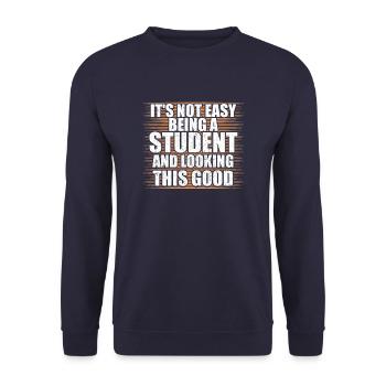 Étudiant étudiant Université Université - Sweat-shirt Unisexe - marine - Devant - Alina (178cm) & Michal (187cm)