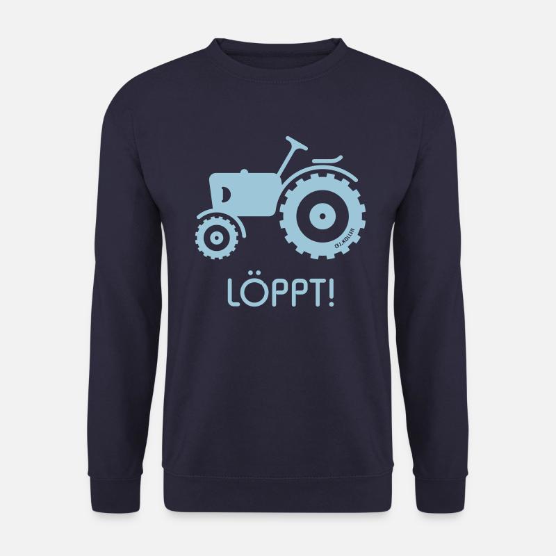 Löppt! (Trecker / Traktor / Plattdeutsch / Platt) - Unisex Pullover - Navy