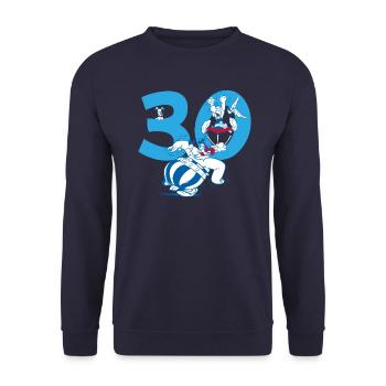Asterix & Obelix Motif Du 30e Anniversaire - Sweat-shirt Unisexe - marine - Devant - Alina (178cm) & Michal (187cm)
