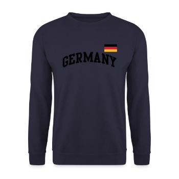 Germany flag - Germany Germany flag flag - Unisex Sweatshirt - navy - Front - Alina (178cm) & Michal (187cm)