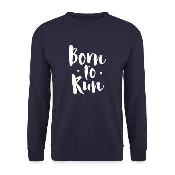 Born to run - Running - Unisex Sweatshirt - navy - Front - Alina (178cm) & Michal (187cm)
