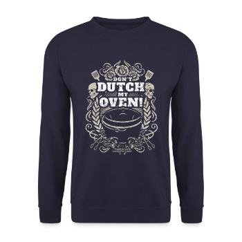 Don't Dutch my Oven Original - Unisex Pullover - Navy - Vorne - Alina (178cm) & Michal (187cm)