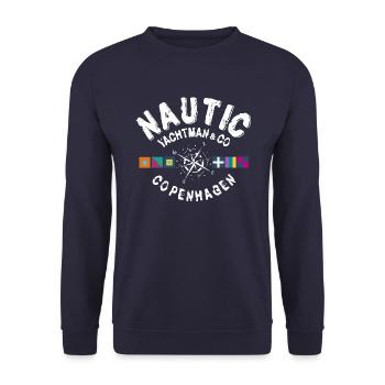 Nautic Copenhagen - Unisex Sweatshirt - navy - Front - Alina (178cm) & Michal (187cm)