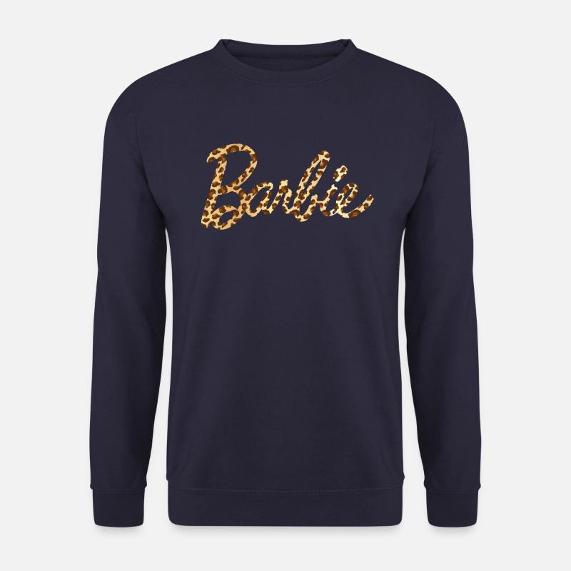 Barbie Leo-Print Logo - Unisex Pullover - Navy