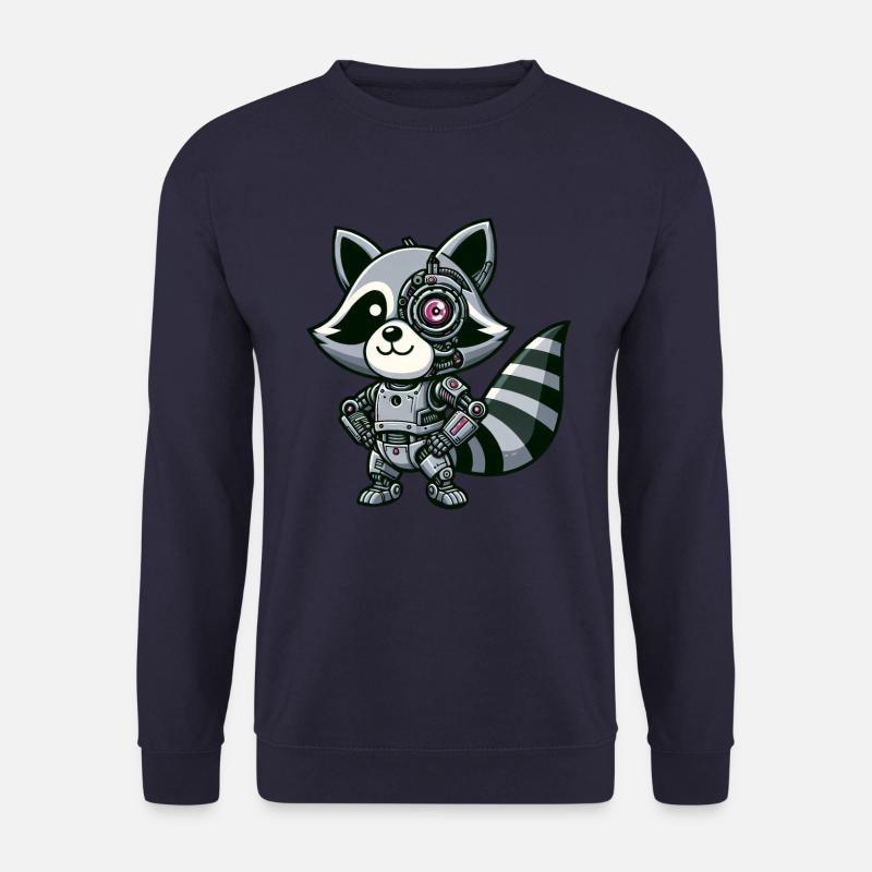 Cooler Waschbär Roboter - Unisex Pullover - Navy