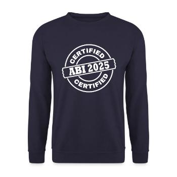abi 2025 - Unisex Pullover - Navy - Vorne - Alina (178cm) & Michal (187cm)