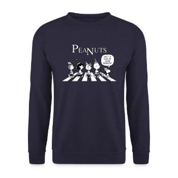 Peanuts Snoopy, Charlie, Stella, And Lucy Birthday - Unisex Sweatshirt - navy - Front - Alina (178cm) & Michal (187cm)
