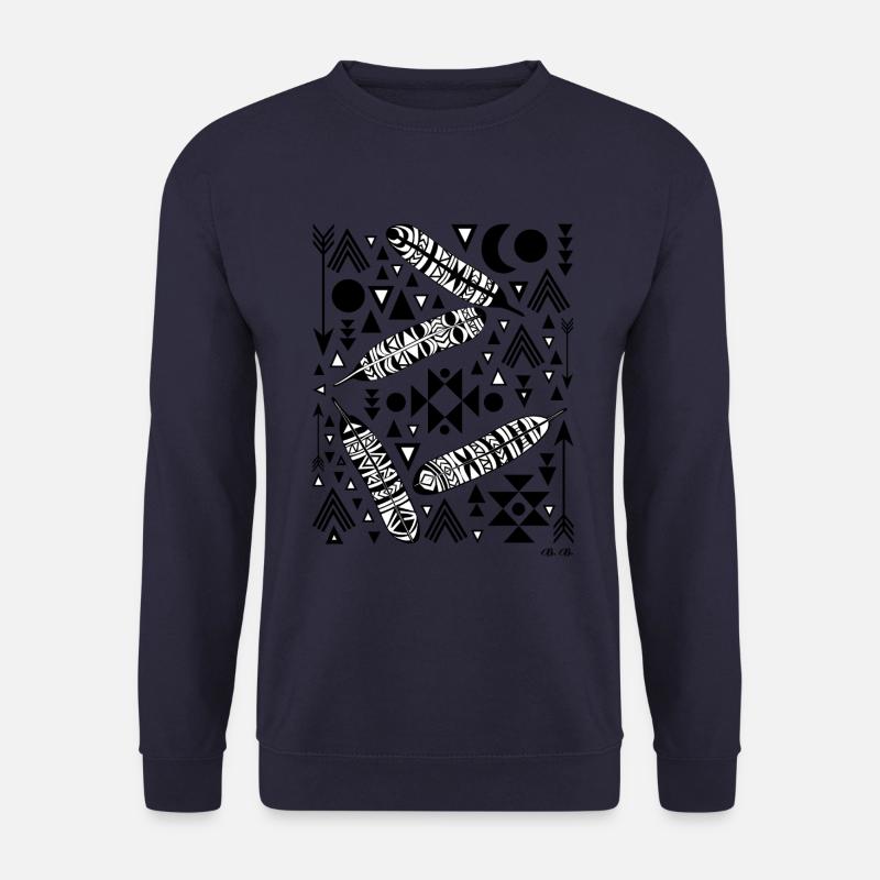 Feder Pfeil Motiv - Unisex Pullover - Navy