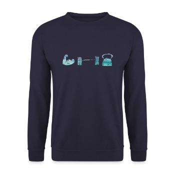 Gym - Unisex Sweatshirt - navy - Front - Alina (178cm) & Michal (187cm)