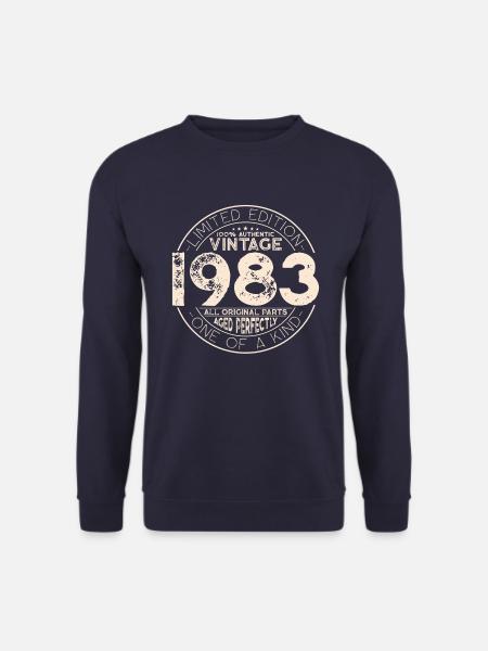 Jahrgang 1983 geboren Vintage Geburtstag Geschenk - Unisex Pullover - Navy