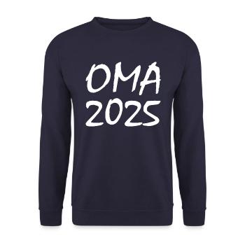 Oma 2025 - Unisex Pullover - Navy - Vorne - Alina (178cm) & Michal (187cm)