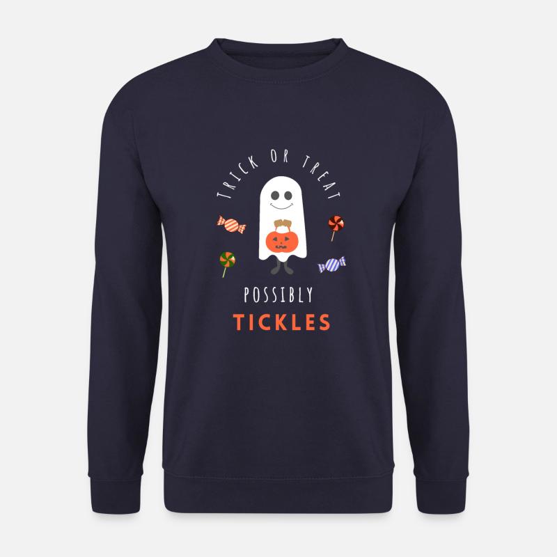 Süßigkeiten oder Streiche, evtl. Kitzeln - Unisex Pullover - Navy