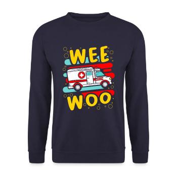 Wee Woo ambulance médecin enfant aidant malade - Sweat-shirt Unisexe - marine - Devant - Alina (178cm) & Michal (187cm)