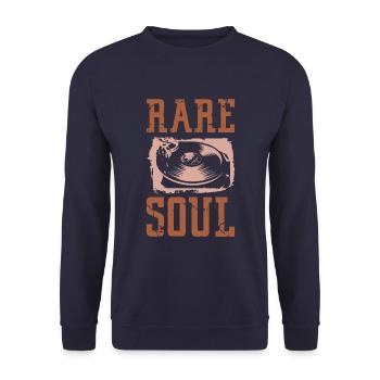 Klassisch Rare Soul Music Vintage Style - Unisex Pullover - Navy - Vorne - Alina (178cm) & Michal (187cm)