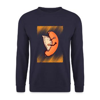 Pierogi KIELBASA Viande charcuterie raviolis - Sweat-shirt Unisexe - marine - Devant - Alina (178cm) & Michal (187cm)