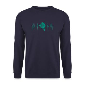Heartbeat de ping-pong Balles de jeux Tables - Sweat-shirt Unisexe - marine - Devant - Alina (178cm) & Michal (187cm)