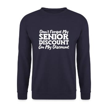 Rentner Rente Humor - Unisex Pullover - Navy - Vorne - Alina (178cm) & Michal (187cm)