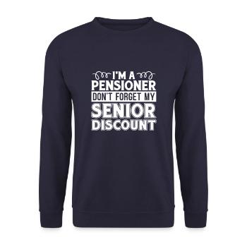 Pension de retraité drôle - Sweat-shirt Unisexe - marine - Devant - Alina (178cm) & Michal (187cm)