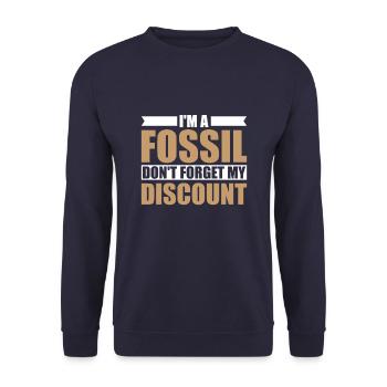 Pension de retraité N’oubliez pas ma réduction - Sweat-shirt Unisexe - marine - Devant - Alina (178cm) & Michal (187cm)