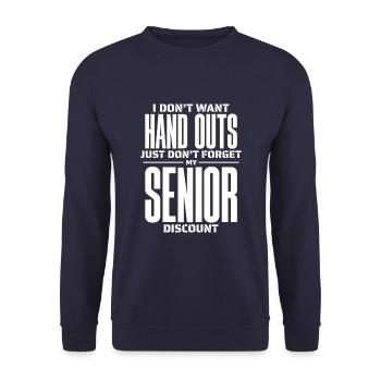 Pension de retraité drôle - Sweat-shirt Unisexe - marine - Devant - Alina (178cm) & Michal (187cm)