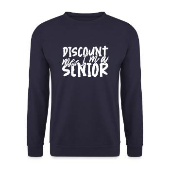 Rentner Rente Senior - Unisex Pullover - Navy - Vorne - Alina (178cm) & Michal (187cm)