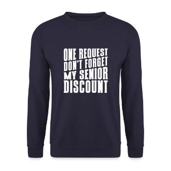 Rentner Rente Senior - Unisex Pullover - Navy - Vorne - Alina (178cm) & Michal (187cm)