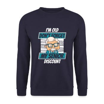 Rentner Rente Senior - Unisex Pullover - Navy - Vorne - Alina (178cm) & Michal (187cm)