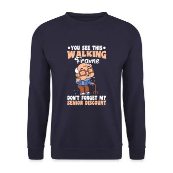 Pension de retraité drôle - Sweat-shirt Unisexe - marine - Devant - Alina (178cm) & Michal (187cm)