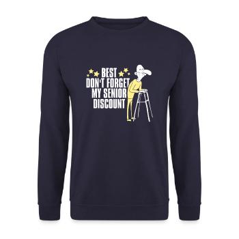 Pension de retraité drôle - Sweat-shirt Unisexe - marine - Devant - Alina (178cm) & Michal (187cm)