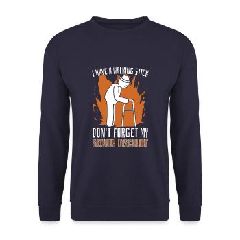 Pension de retraité drôle - Sweat-shirt Unisexe - marine - Devant - Alina (178cm) & Michal (187cm)