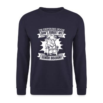 Rentner Rente Lustig - Unisex Pullover - Navy - Vorne - Alina (178cm) & Michal (187cm)