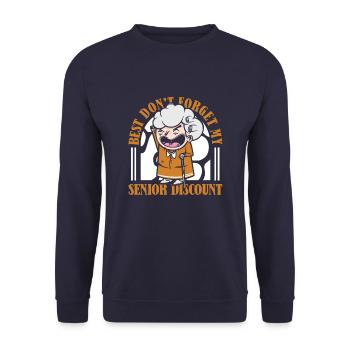 Pension de retraité drôle - Sweat-shirt Unisexe - marine - Devant - Alina (178cm) & Michal (187cm)