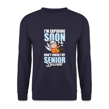 Rentner Rente Humor - Unisex Pullover - Navy - Vorne - Alina (178cm) & Michal (187cm)