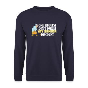 Pension de retraité drôle - Sweat-shirt Unisexe - marine - Devant - Alina (178cm) & Michal (187cm)