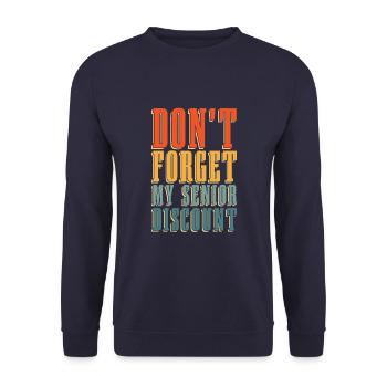 Pensioner Pension Funny - Unisex Sweatshirt - navy - Front - Alina (178cm) & Michal (187cm)