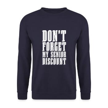 Pensioner Pension Funny - Unisex Sweatshirt - navy - Front - Alina (178cm) & Michal (187cm)