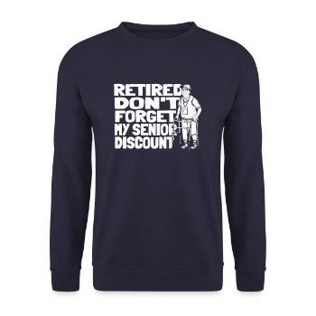 Rentner Rente Witzig - Unisex Pullover - Navy - Vorne - Alina (178cm) & Michal (187cm)