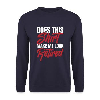 Rentner Rente Lustig - Unisex Pullover - Navy - Vorne - Alina (178cm) & Michal (187cm)