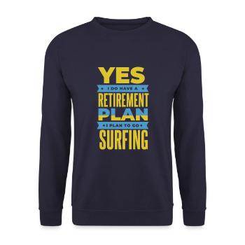Rentner Rente Humor - Unisex Pullover - Navy - Vorne - Alina (178cm) & Michal (187cm)