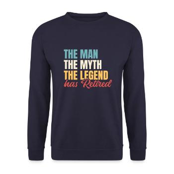 Légende de la pension de pensionné - Sweat-shirt Unisexe - marine - Devant - Alina (178cm) & Michal (187cm)