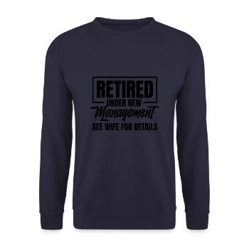 Pensioner pension - Unisex Sweatshirt - navy - Front - Alina (178cm) & Michal (187cm)