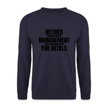 Pensioner pension - Unisex Sweatshirt - navy - Front - Alina (178cm) & Michal (187cm)
