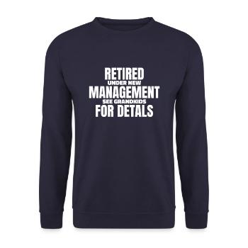 Pensioner pension - Unisex Sweatshirt - navy - Front - Alina (178cm) & Michal (187cm)
