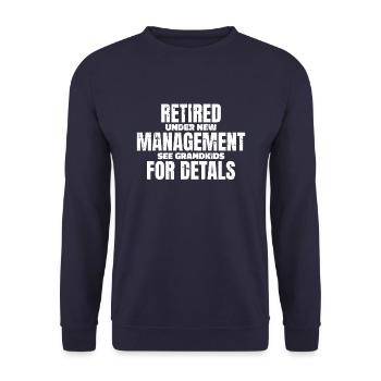 Pensioner pension - Unisex Sweatshirt - navy - Front - Alina (178cm) & Michal (187cm)