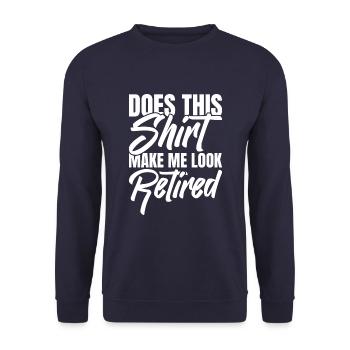 Rentner Rente Witzig - Unisex Pullover - Navy - Vorne - Alina (178cm) & Michal (187cm)