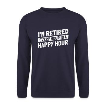Pensioner pension - Unisex Sweatshirt - navy - Front - Alina (178cm) & Michal (187cm)