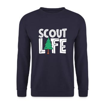 Boy Scout Life Scout Life - Unisex Sweatshirt - navy - Front - Alina (178cm) & Michal (187cm)