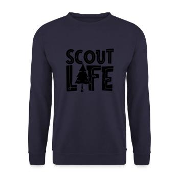 Vie scoute Vie scoute - Sweat-shirt Unisexe - marine - Devant - Alina (178cm) & Michal (187cm)