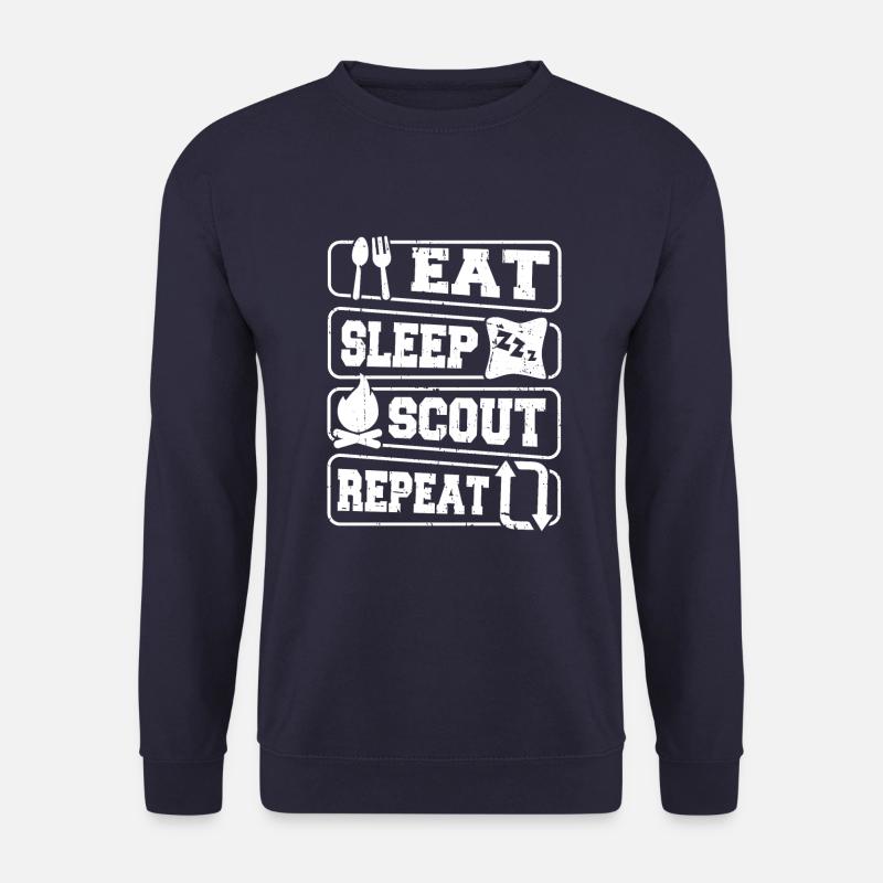 Pfadfinder Eat Sleep Scout Repeat - Unisex Pullover - Navy